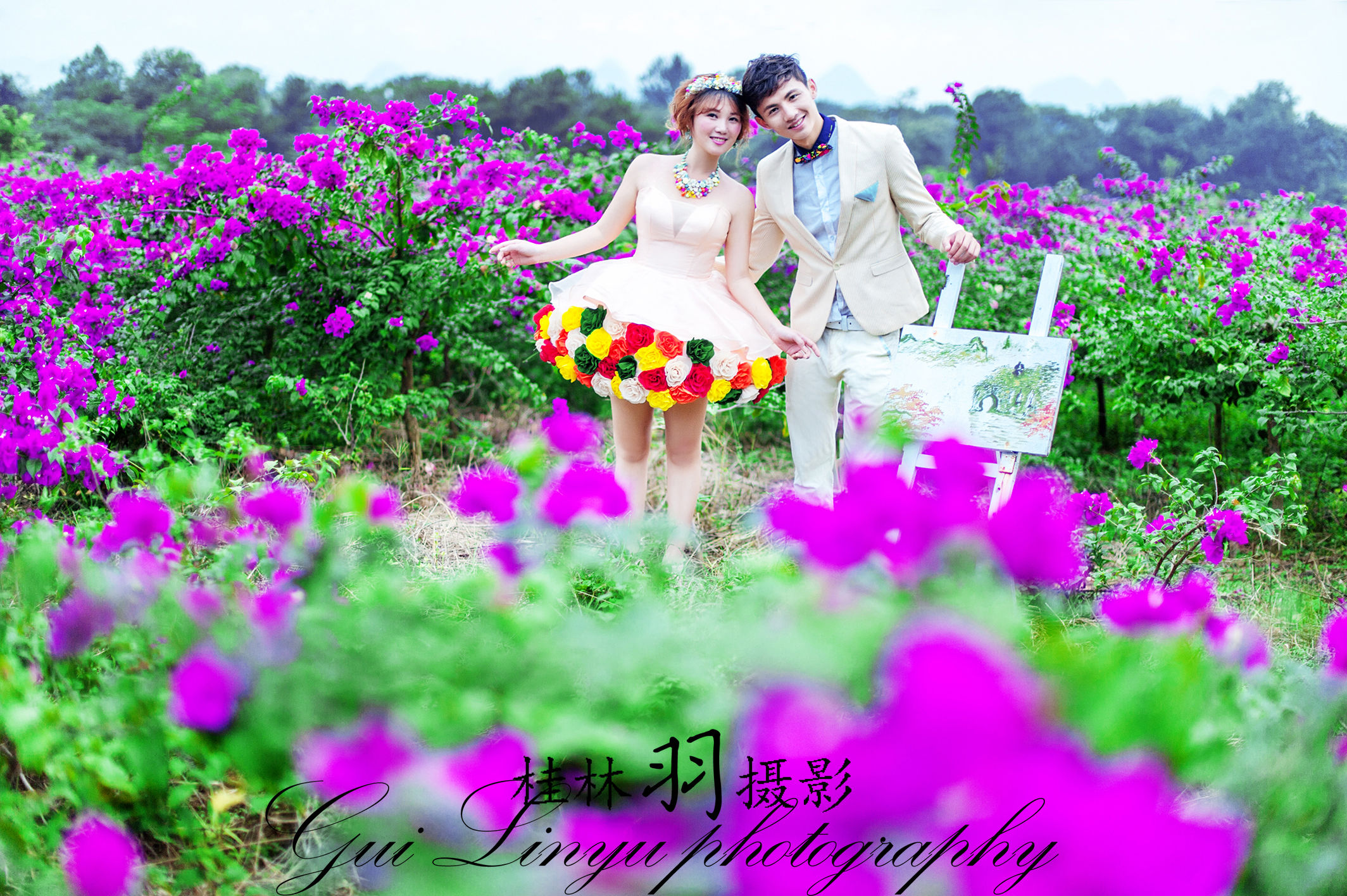 桂林花海的主播照片