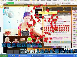 美妹唱歌。主播照片