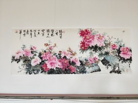 国画牡丹孟老师主播照片