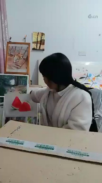 厉害！又画西瓜😂