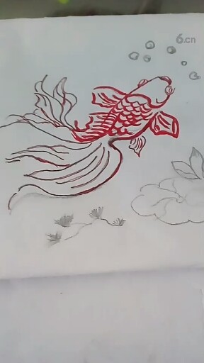 还没画完。