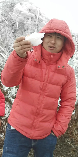 老家冬天的风景，老公在搞推销