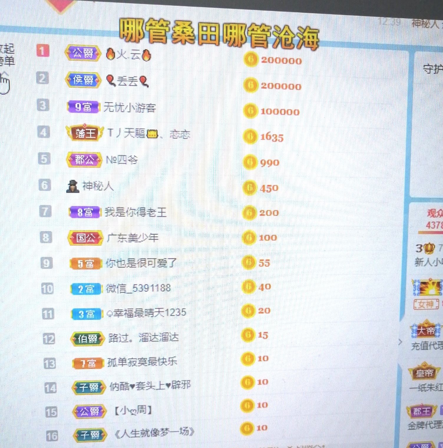 小唯求百元榜的主播照片