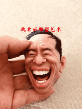 魏君丽雕像艺术主播照片