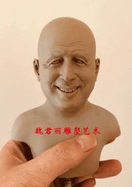 魏君丽雕像艺术主播照片