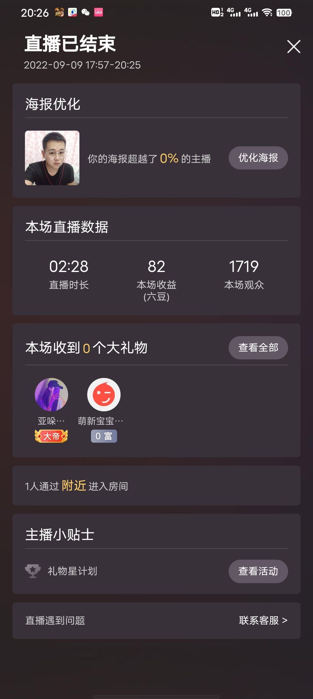 新人磕碜凡求支持。的主播照片