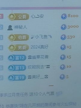 婷婷💕求过月底任务主播照片