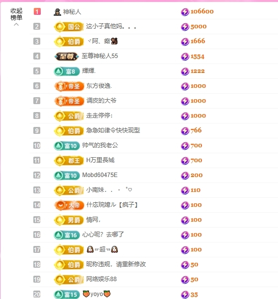 依芝の求百元榜主播图片