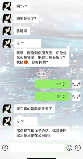 脆皮果果脚骨折了病休的图片