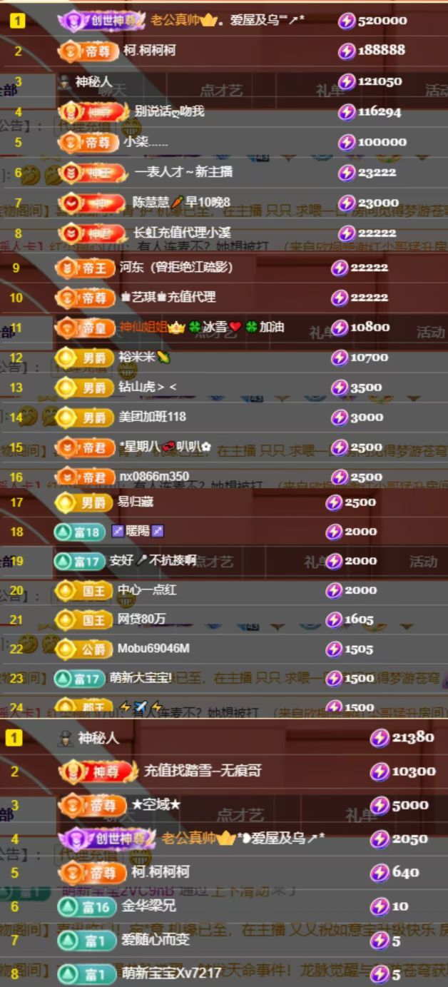 小玲儿27冠感谢接生主播图片