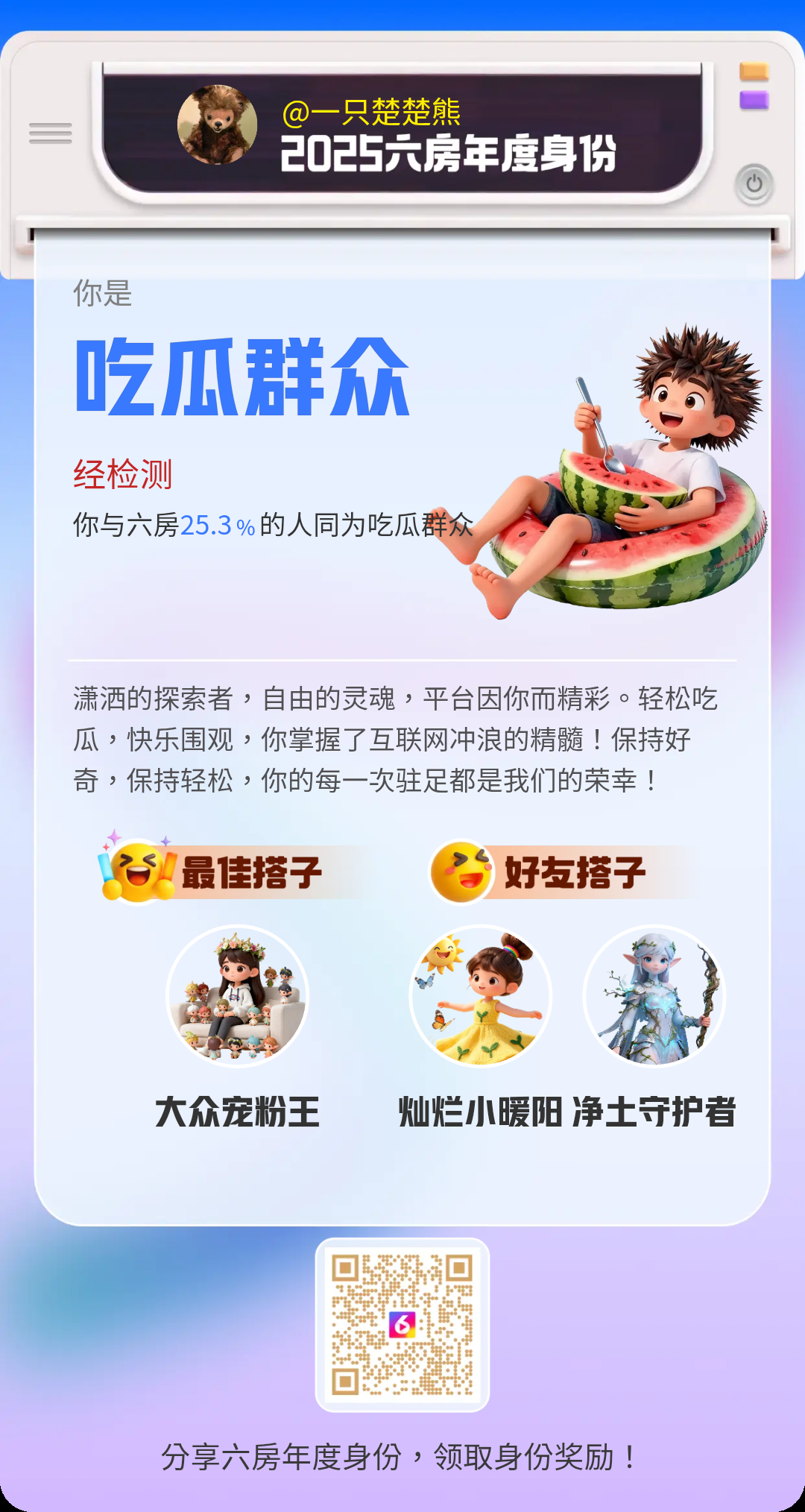 一只楚楚熊主播图片