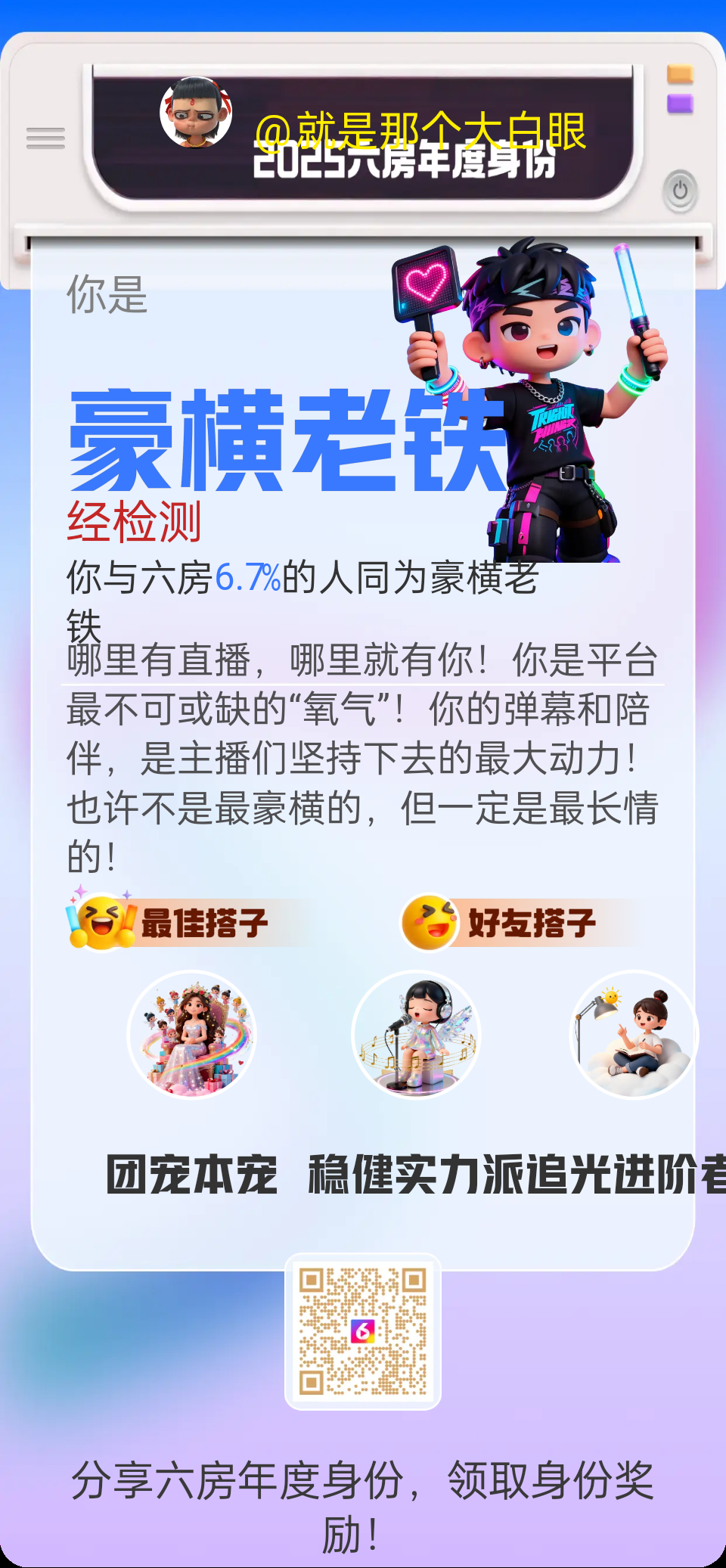 就是那个大白眼主播图片