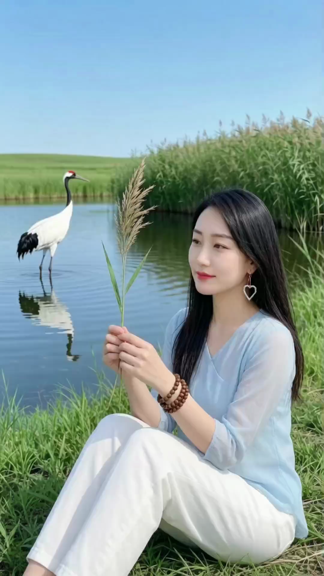 女孩和丹顶鹤的故事…