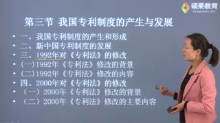 硕果教育法律硕士民法课程：知识产权-专利权（一）
