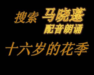 马晓蓬朗诵：十六岁的花季！