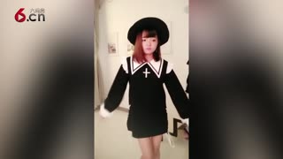 俏丽妹子舞蹈超可爱 18.10.14