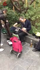 老大爷的二胡演奏出的极乐净土