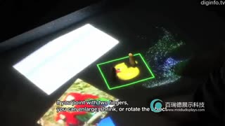 浴缸变身超大液体触摸屏