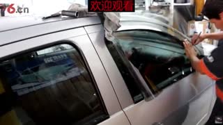 汽车贴膜 后档烤膜 专业手法贴膜视频 初学者教程