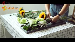 花艺小视频：向阳的温暖花盒制作