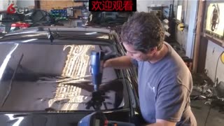 汽车贴膜 后档烤膜 专业手法贴膜视频 初学者必看