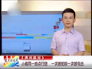 倒霉小偷同一地点行窃 一次蛇咬一次电击