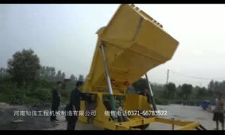 工作中的混凝土喷浆车