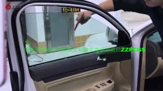 汽车贴膜教程 前门贴玻璃膜教学视频 - 黑克膜