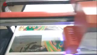 uv玻璃孔雀打印