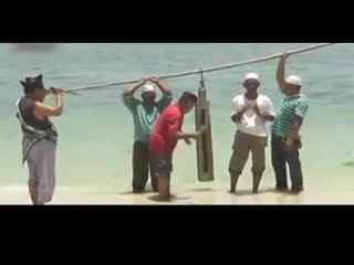 马巫师海中开坛作法木棍找客机